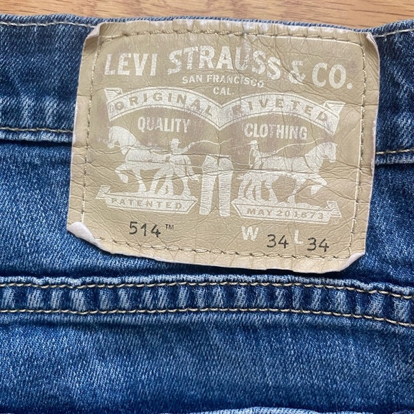 Levi's Mens 514 JEANS Size 34x34 Straight Leg, Great Condition - Picture 7 of 10